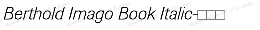 Berthold Imago Book Italic字体转换